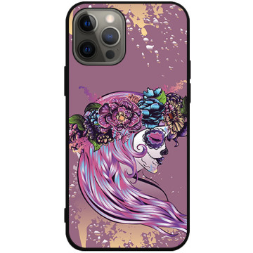 Phone case - casey Soft Flex Design - Floral Case - Folk flowers - black