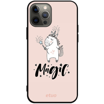 Phone case - casey Soft Flex Design - Forever Young - Magic unicorn - black