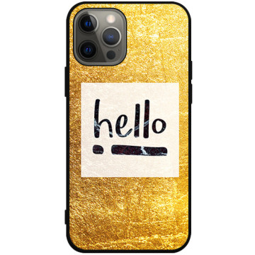 Phone case - casey Soft Flex Design - Chic Design - Hello Gold - black