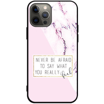 Phone case - casey Soft Flex Design - Chic Design - Never Be Afraid - black