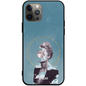 Etui na telefon - casey Soft Flex Design - Collages - Kamila Lenarcik The moon in the halo - czarny