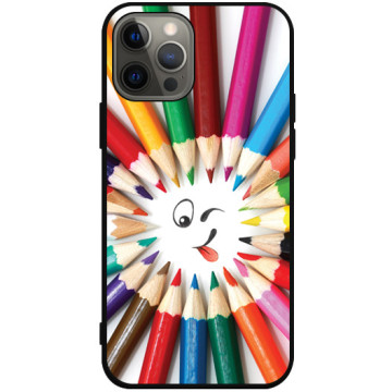 Phone case - casey Soft Flex Design - Gift for Children's Day - Colored pencils - black