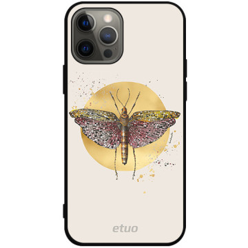 Etui na telefon - casey Soft Flex Design - Forest stories - Forest moth - czarny