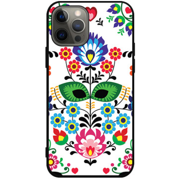 Phone case - casey Soft Flex Design - Folk - Lowicz cutouts - black