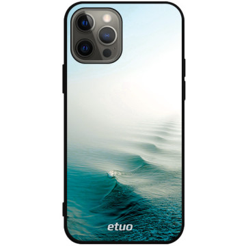 Phone case - casey Soft Flex Design - Natural - Blue sea - black