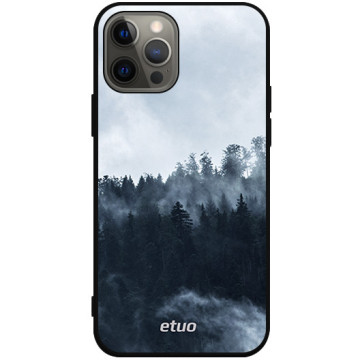 Phone case - casey Soft Flex Design - Natural - Mountain forest - black