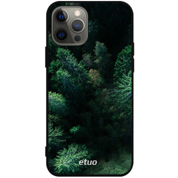 Phone case - casey Soft Flex Design - Natural - Green Forest - black