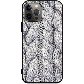Phone case - casey Soft Flex Design - Winter - Thick sweater - black