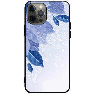 Phone case - casey Soft Flex Design - Winter - Winter leaves - black