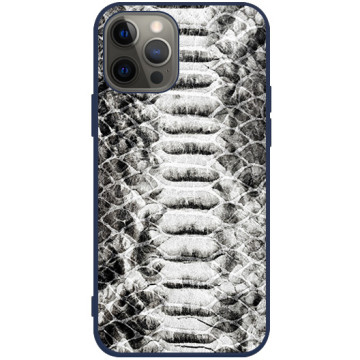 Phone case - casey Soft Flex Design - Animal Pattern - Monochrome snake - navy blue