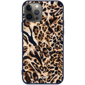 Phone case - casey Soft Flex Design - Animal Pattern - Case in leopard print - navy blue