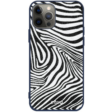 Phone case - casey Soft Flex Design - Animal Pattern - Zebra theme - navy blue