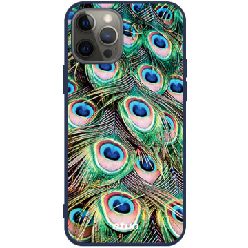Phone case - casey Soft Flex Design - Animal Pattern - Peacock eye - navy blue