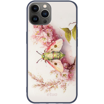 Etui na telefon - casey Soft Flex Design - Bloom & Buzz - Flower moth - granatowy