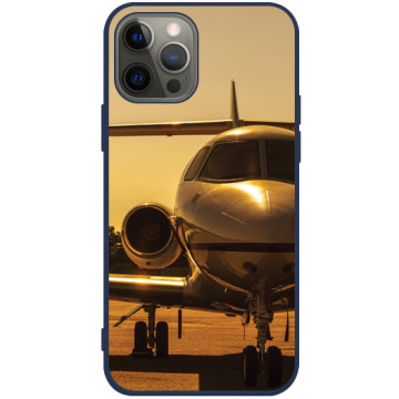 Phone case - casey Soft Flex Design - Gift for boyfriend - Airplane at the airport - navy blue