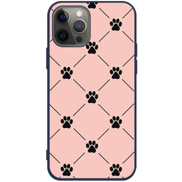 Phone case - casey Soft Flex Design - Case with cat - Cat feet - navy blue