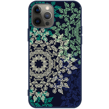 Phone case - casey Soft Flex Design - Folk & Dreamcatcher - Mandalas - navy blue