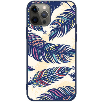 Phone case - casey Soft Flex Design - Folk & Dreamcatcher - Feathers ethno - navy blue