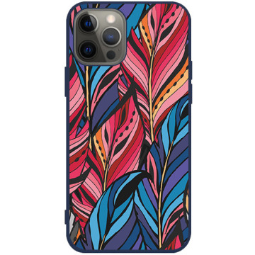 Phone case - casey Soft Flex Design - Folk & Dreamcatcher - Folk feathers - navy blue
