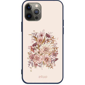 Etui na telefon - casey Soft Flex Design - Flora - Kasiags Flora Aesthetic - granatowy