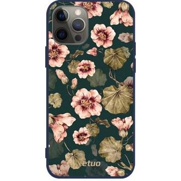 Etui na telefon - casey Soft Flex Design - Flora - Kasiags Flora Dark Pattern - granatowy