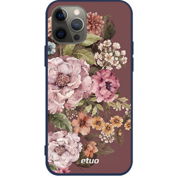 Etui na telefon - casey Soft Flex Design - Flora - Kasiags Fall Flora Pattern - granatowy