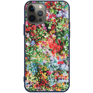 Phone case - casey Soft Flex Design - Floral Case - Flower meadow - navy blue