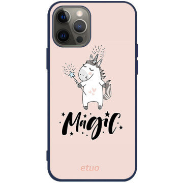 Phone case - casey Soft Flex Design - Forever Young - Magic unicorn - navy blue