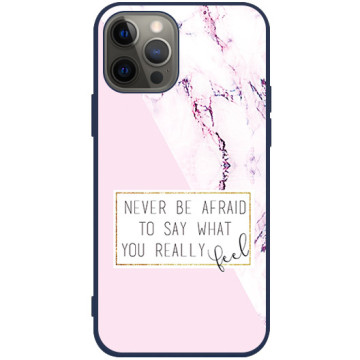 Phone case - casey Soft Flex Design - Chic Design - Never Be Afraid - navy blue