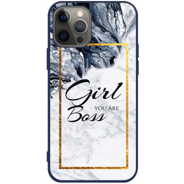 Phone case - casey Soft Flex Design - Chic Design - Boss Girl - navy blue