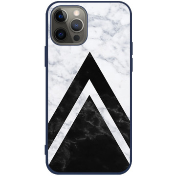 Phone case - casey Soft Flex Design - Geometric - Geometric marble - navy blue