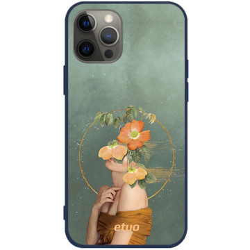 Etui na telefon - casey Soft Flex Design - Collages - Kamila Lenarcik Floral thoughts - granatowy