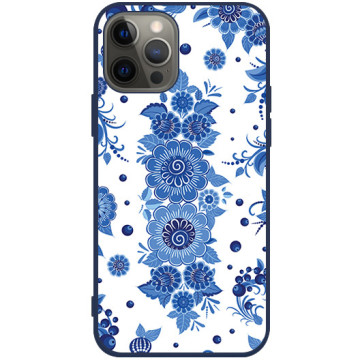Phone case - casey Soft Flex Design - Folk - People's flowers - navy blue