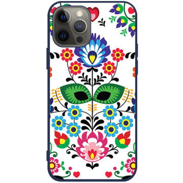 Phone case - casey Soft Flex Design - Folk - Lowicz cutouts - navy blue