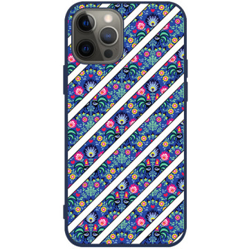 Phone case - casey Soft Flex Design - Folk - People theme - navy blue