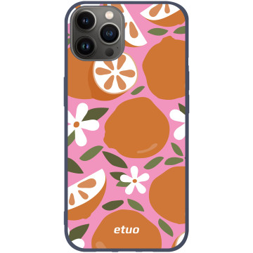 Etui na telefon - casey Soft Flex Design - Summer taste - monikaweronika.art Oranges - granatowy