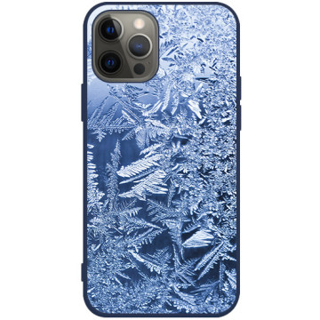 Phone case - casey Soft Flex Design - Winter - Snow Crystals - navy blue