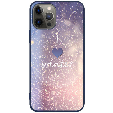 Phone case - casey Soft Flex Design - Christmas gift - I love Winter - navy blue
