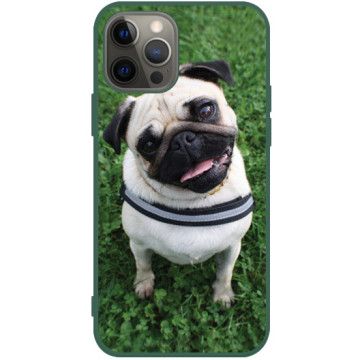 Phone case - casey Soft Flex Design - Funny Animals - Funny Pug - green