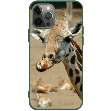 Phone case - casey Soft Flex Design - Funny Animals - Funny Giraffe - green