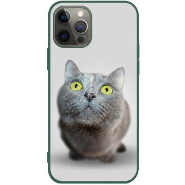 Phone case - casey Soft Flex Design - Funny Animals - Funny cat - green