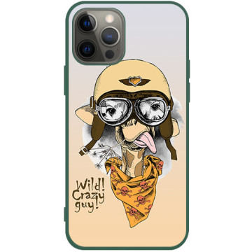 Phone case - casey Soft Flex Design - Funny Animals - Giraffe glasses - green