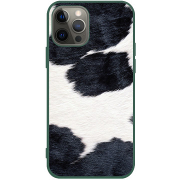 Phone case - casey Soft Flex Design - Animal Pattern - White-black cow - green
