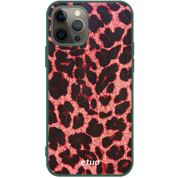 Phone case - casey Soft Flex Design - Animal Pattern - Pink leopard print - green