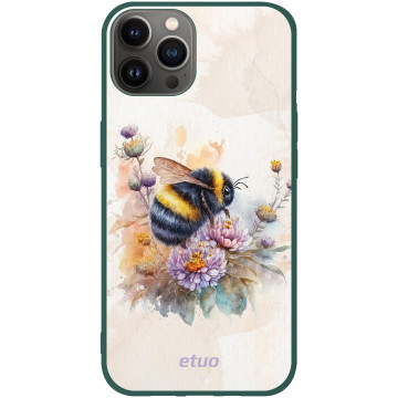 Etui na telefon - casey Soft Flex Design - Bloom & Buzz - Bumblebee in flowers - zielony