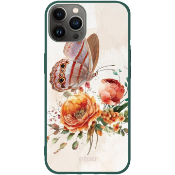 Etui na telefon - casey Soft Flex Design - Bloom & Buzz - Butterfly among the flowers - zielony