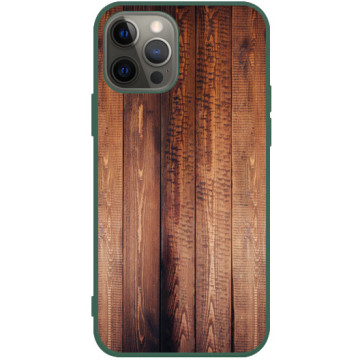 Phone case - casey Soft Flex Design - Wood - Wooden boards - green