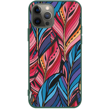 Phone case - casey Soft Flex Design - Folk & Dreamcatcher - Folk feathers - green
