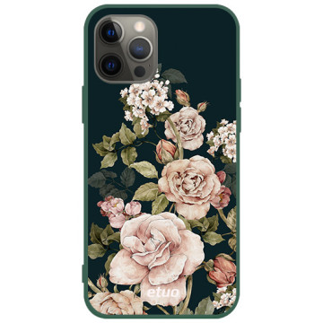 Etui na telefon - casey Soft Flex Design - Flora - Kasiags Roses Dark Flora - zielony