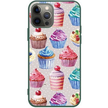 Phone case - casey Soft Flex Design - Food Porn - Colorful cupcakes - green